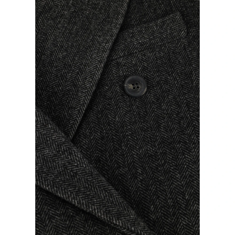 Aaiko Elegante Grijze Jas Demi PES Black Dames
