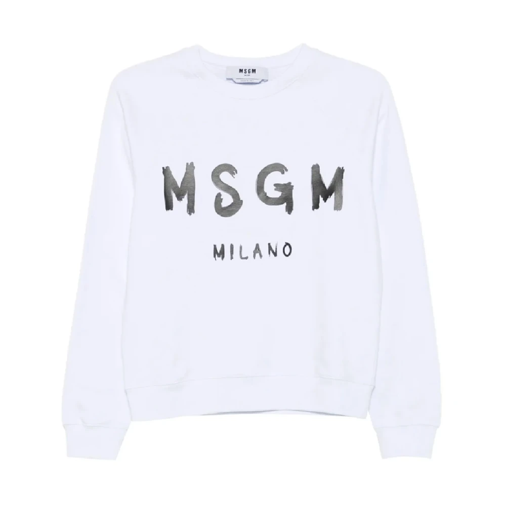 Msgm Donna Bianco Felpe, S, New,