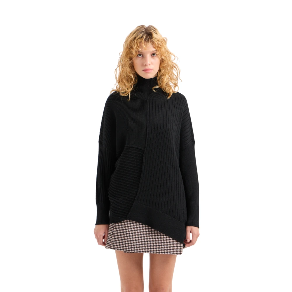 Armani Exchange Zachte Wollen Trui Black Dames