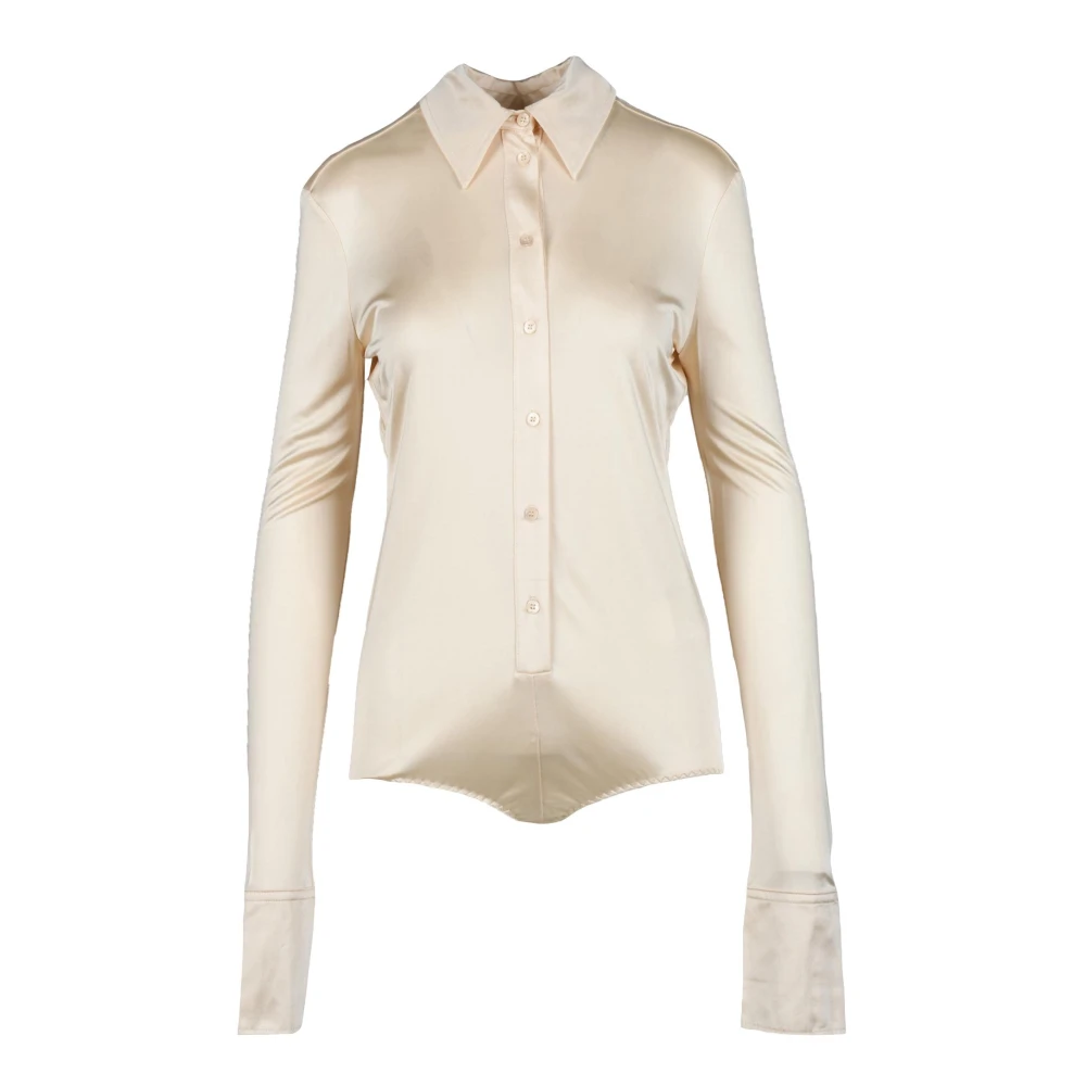 SPORTMAX Viscose Body Top Beige Dames