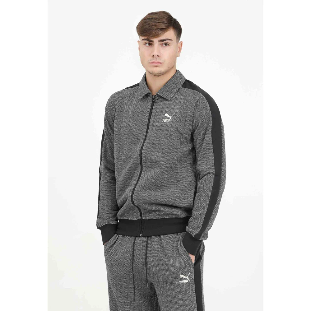 Puma Zwarte Zip T7 Sweater Black Heren