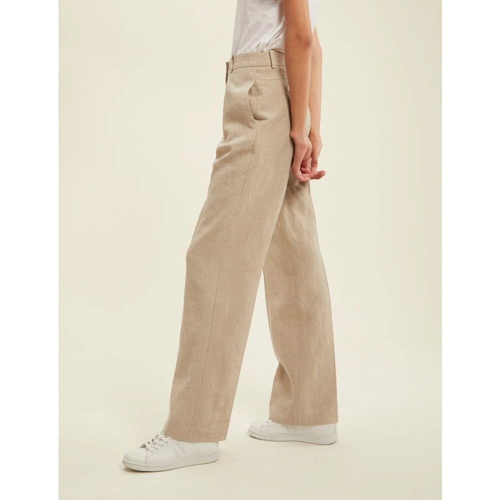 Ines De La Fressange Paris Hector beige linnen broek Beige Dames