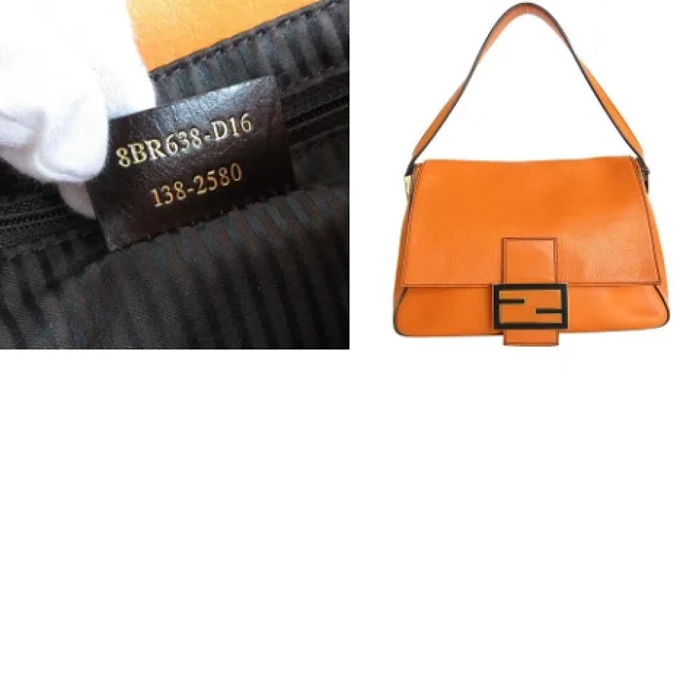 Fendi Vintage Pre-owned Leather fendi-bags Orange Dames