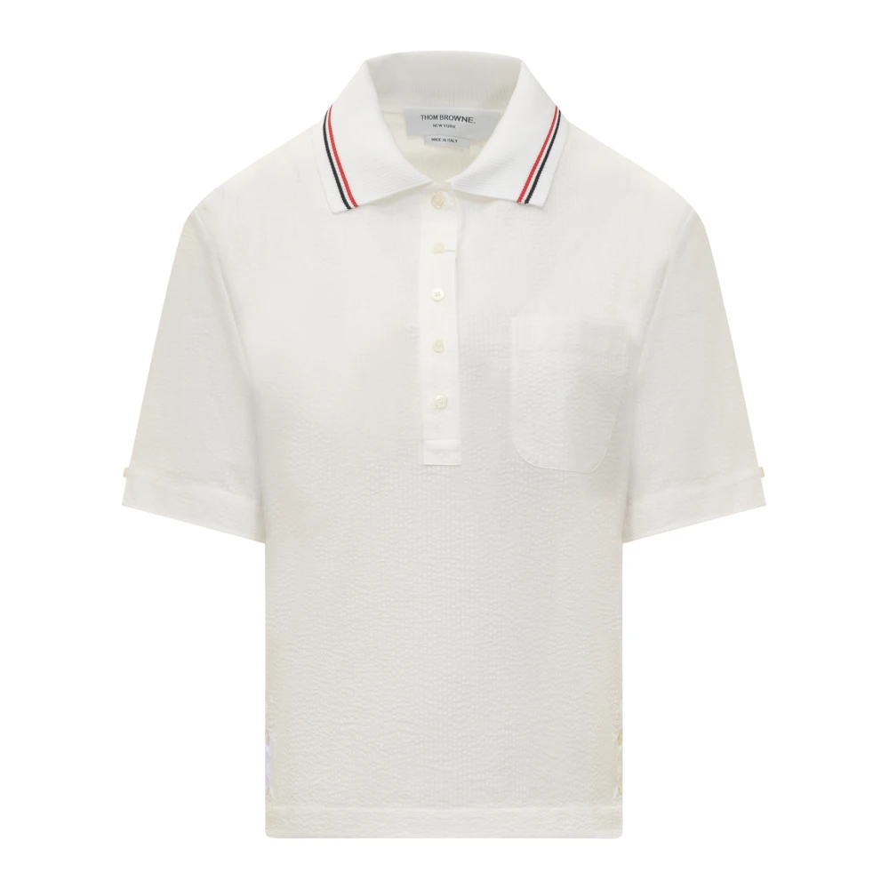 Thom Browne SS Polo Shirt White Dames