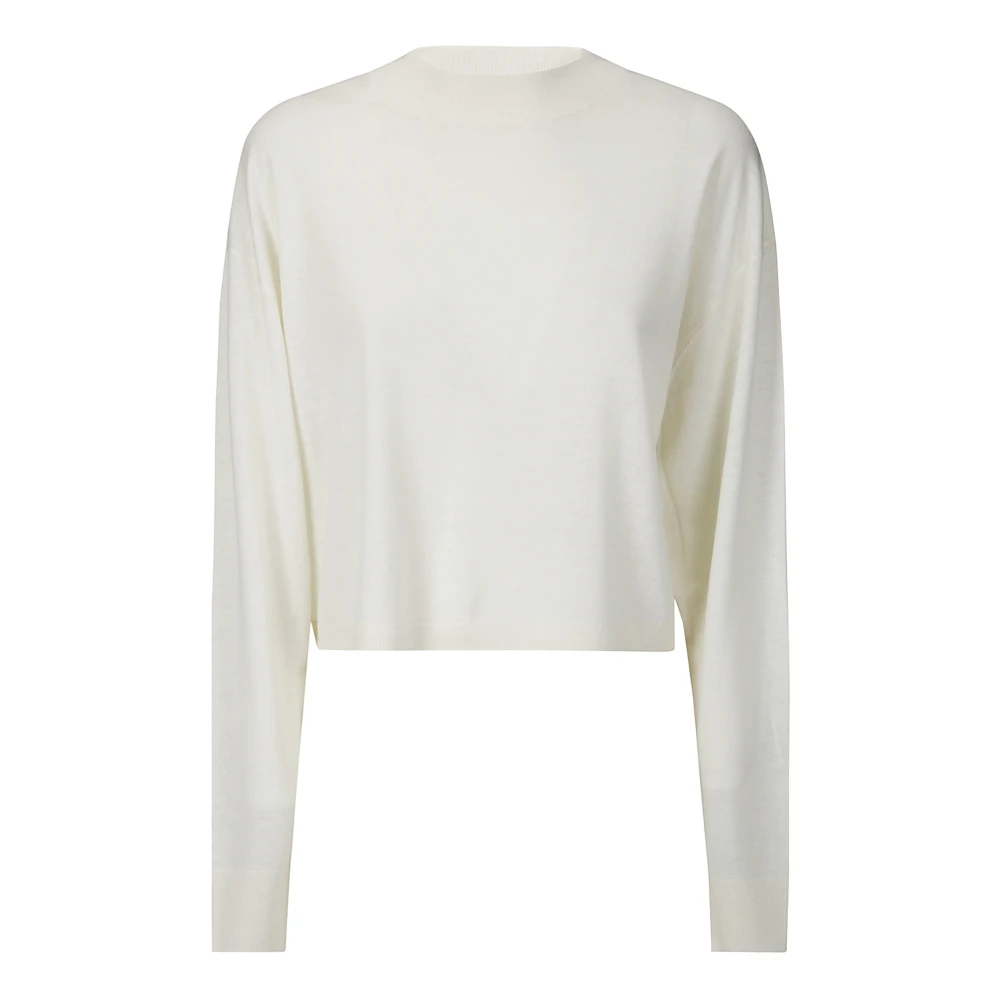 IRO Zijden en wollen crewneck trui Beige Dames