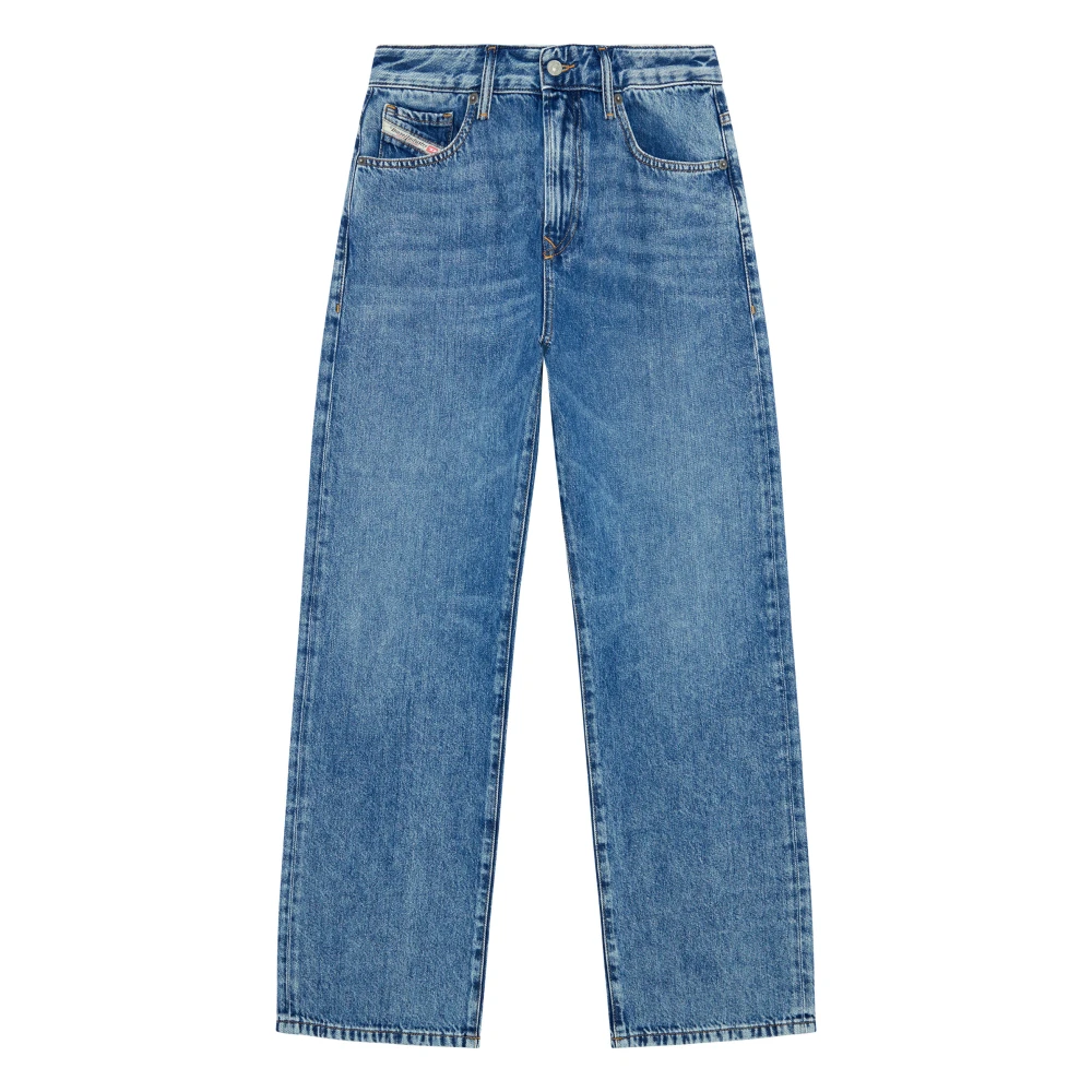 Diesel Indigo Straight Leg Denim Jeans Blue Dames