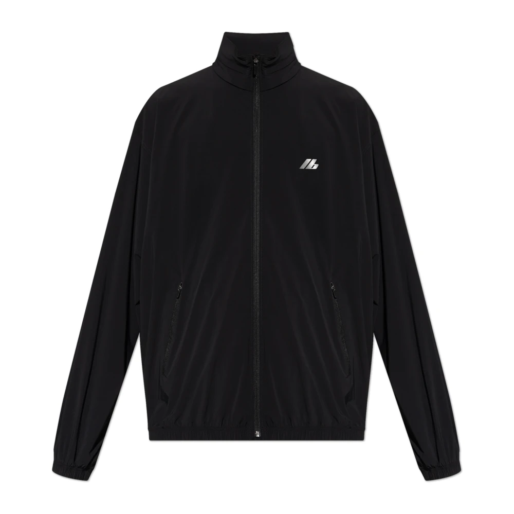 Balenciaga Lichtgewicht jas met bedrukt logo Black Heren