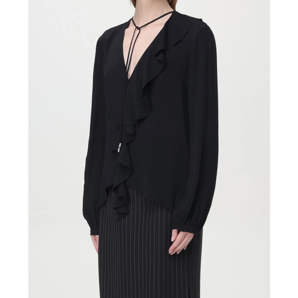 PATRIZIA PEPE Crepe Essential Blouse Black Dames