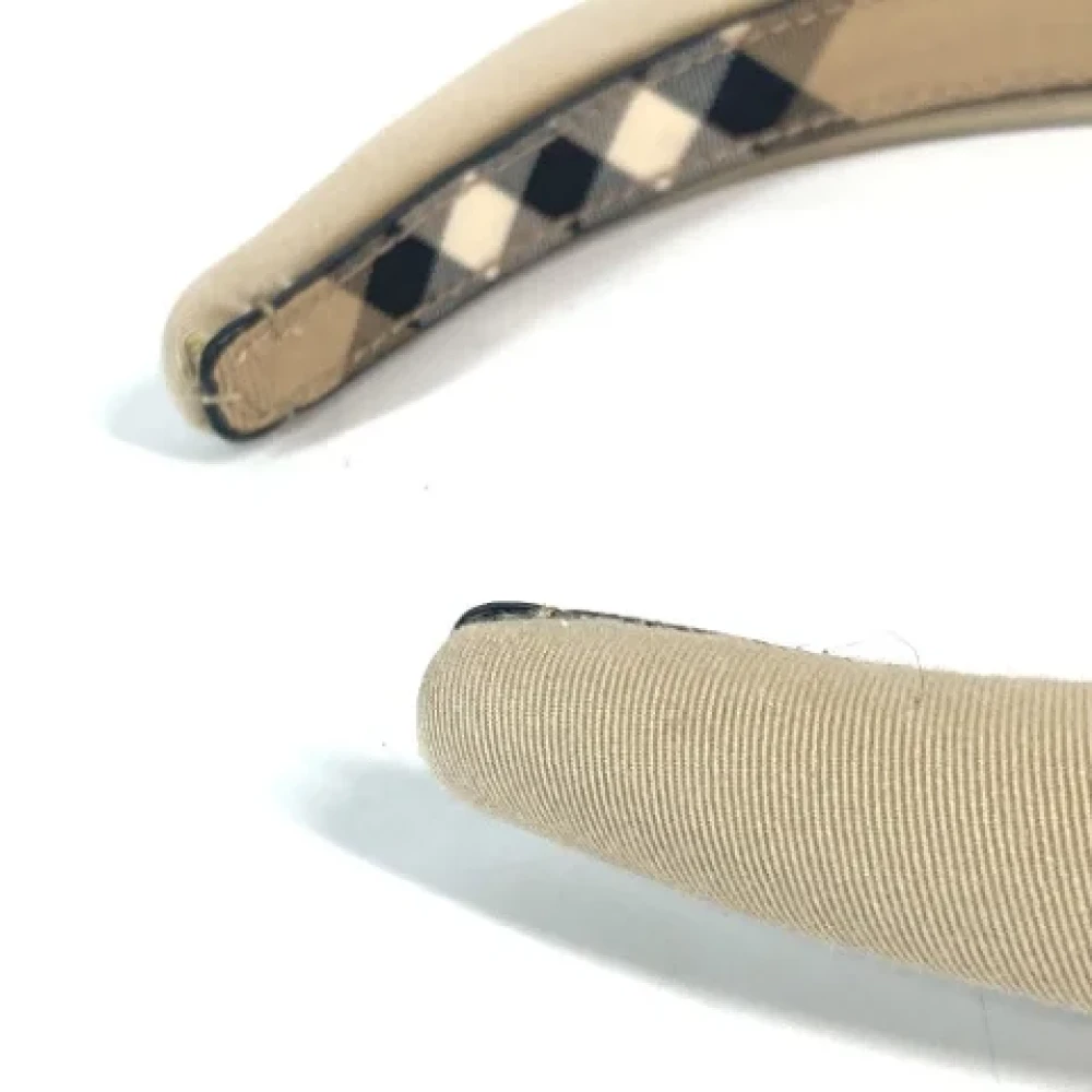 Burberry Vintage Pre-owned Canvas hair-accessories Beige Dames