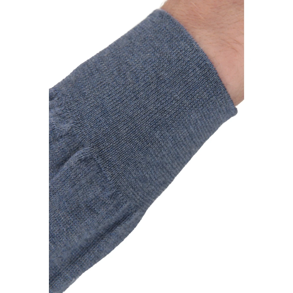 Barba Heldere Blauwe Wol-Kasjmier Trui Blue Heren