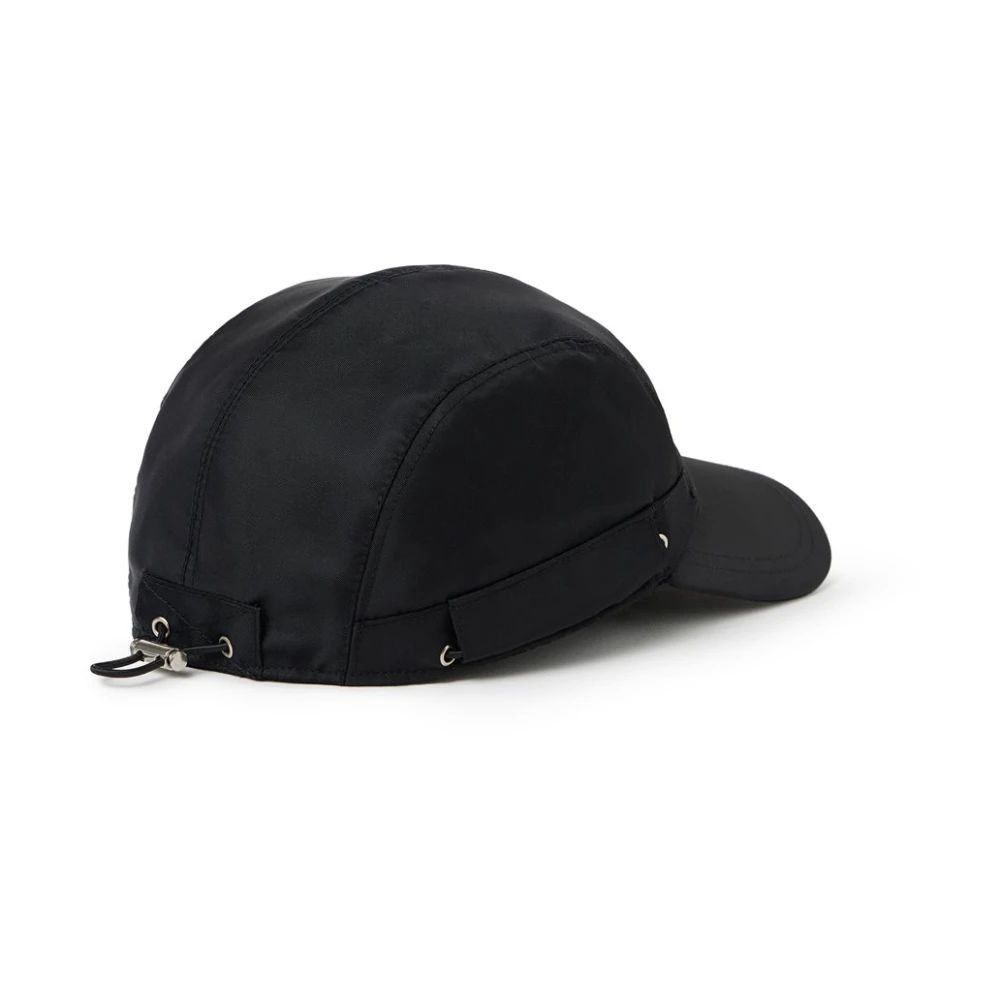 Iceberg Zwarte nylon baseballpet met trekkoord Black Heren