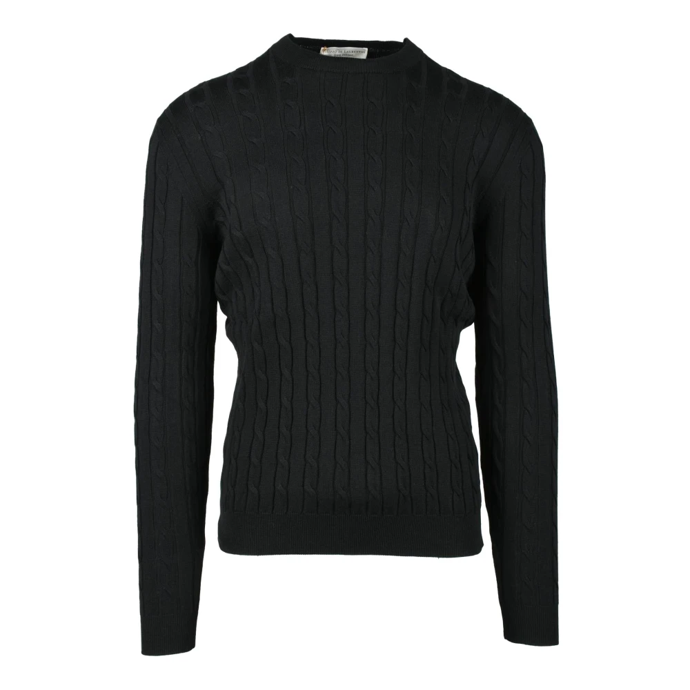 Filippo De Laurentiis Katoenen Stijlvolle Maglia Black Heren