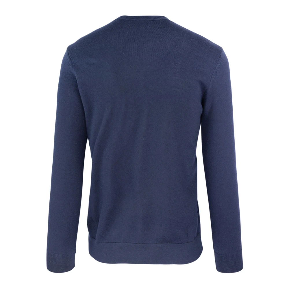A.p.c. Blauwe Sweater Regular Fit Ronde Hals Geborduurd Logo Blue Dames