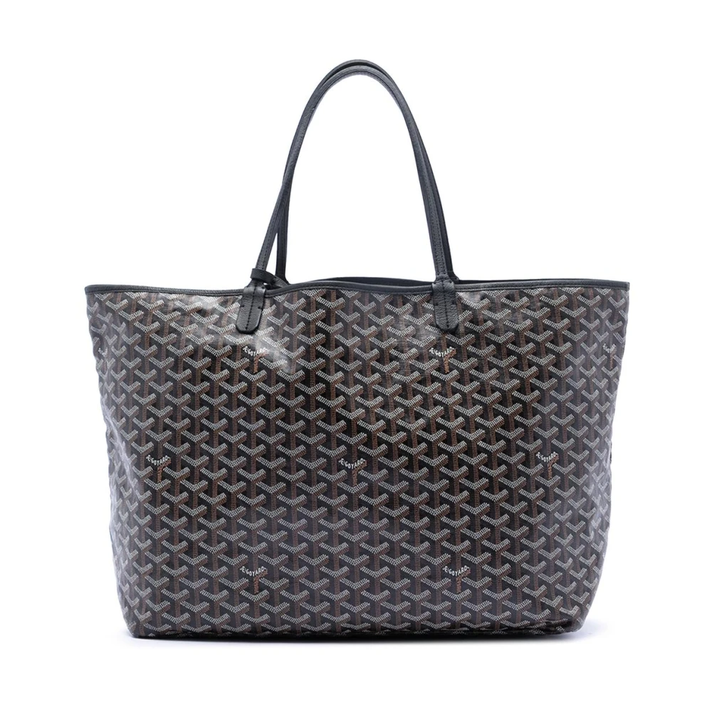 Goyard Vintage Women's Black Pre-Owned Printed Carryall Tote