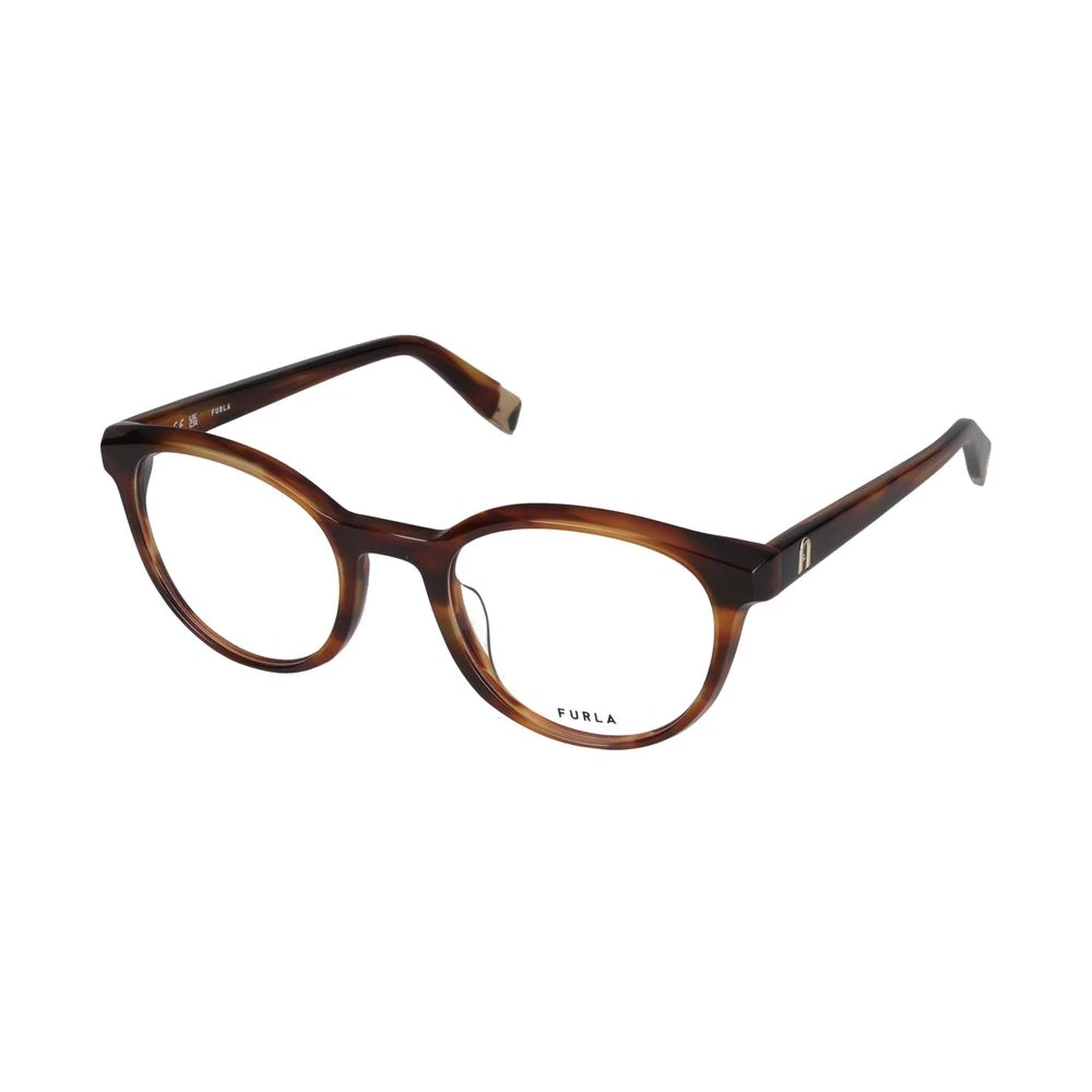 Furla Women's Brown Glasses, 50 Mm, Striped Eyeglasses Lucido Style