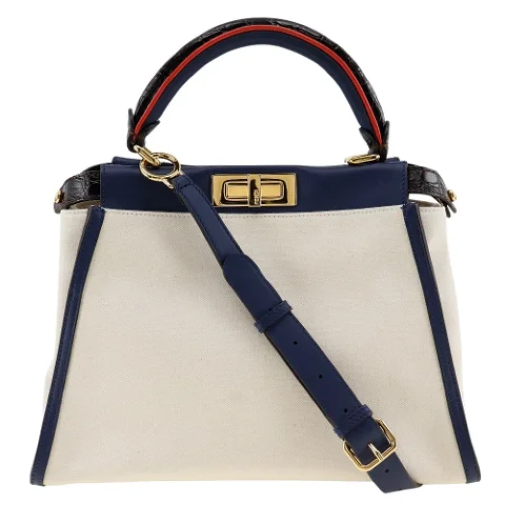 Fendi Vintage Pre-owned Canvas fendi-bags White Dames