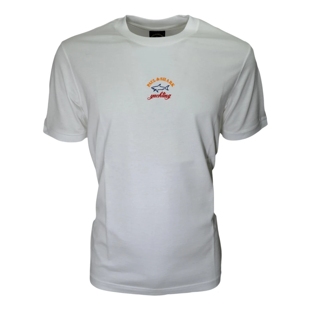 Paul & Shark White Cotton T-Shirt With Logo - Female - T-Shirts - Xl - Tops