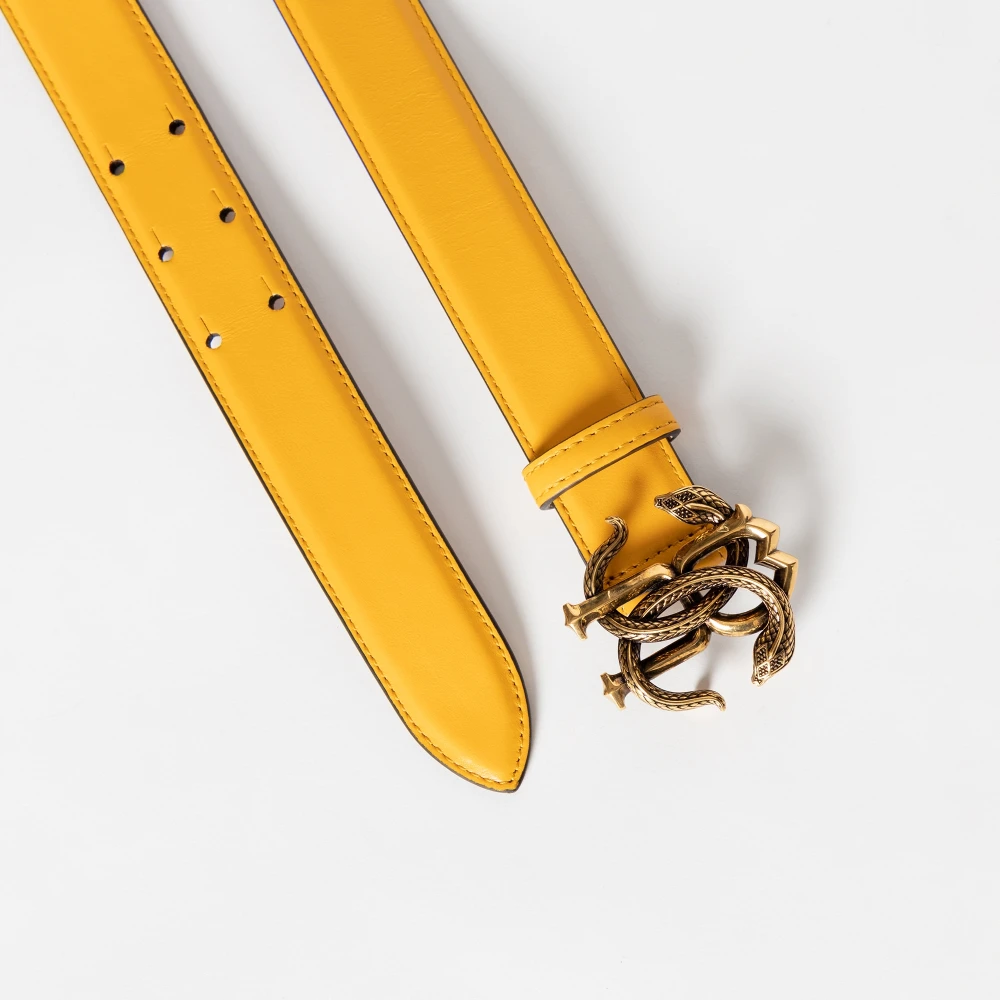 Roberto Cavalli Leren Riem Yellow Dames