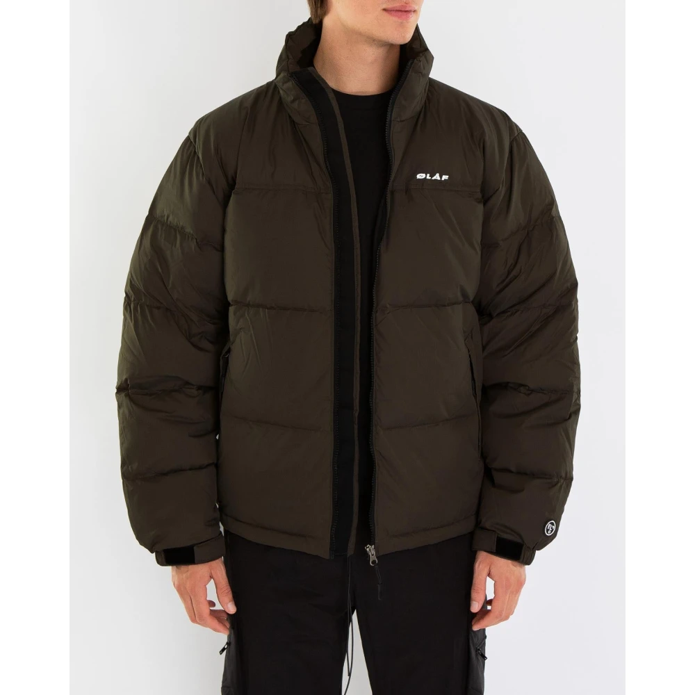 Olaf Hussein Heren Puffer Jas Green Heren