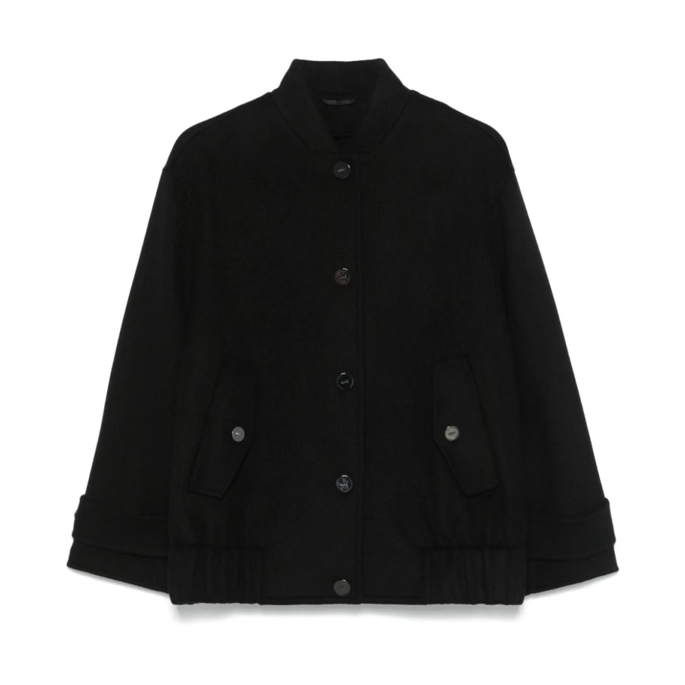 Liu Jo Zwarte Wol Baseball Jack Black Dames