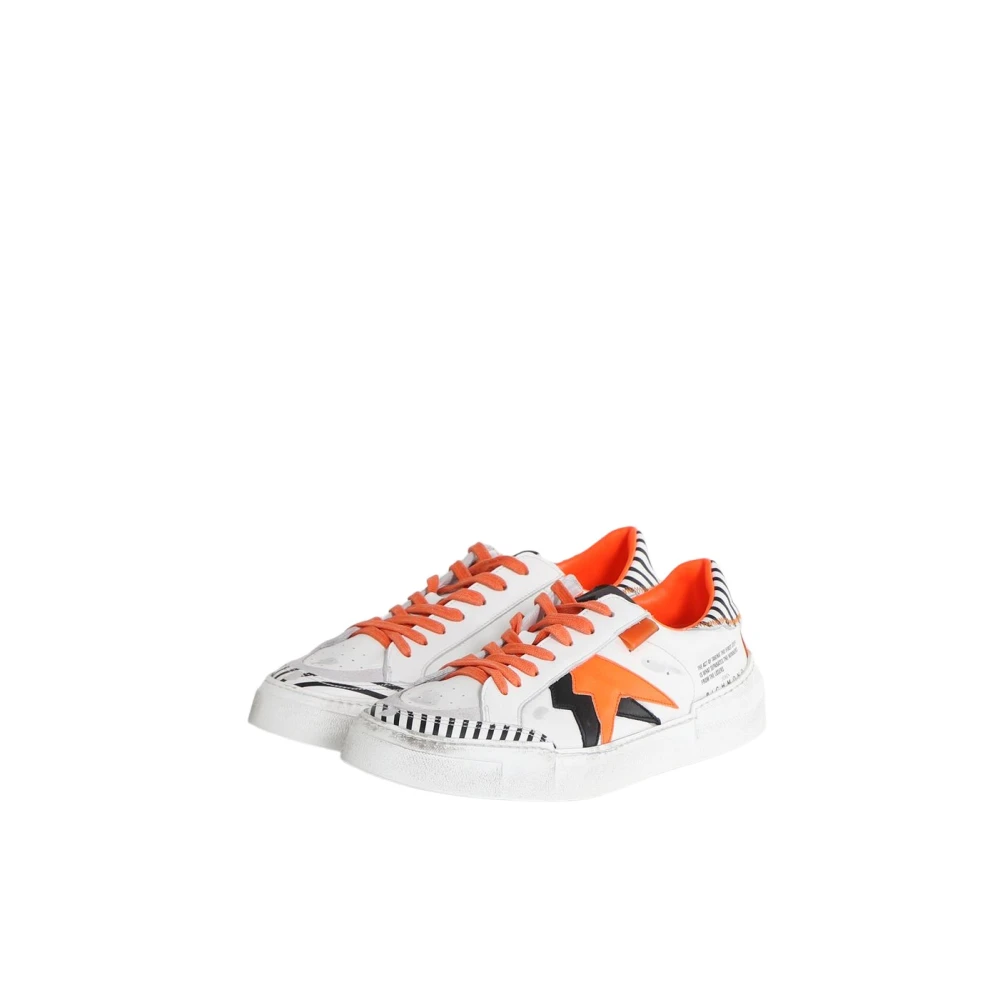 John Richmond Leren Sneakers Heren Schoenen Wit