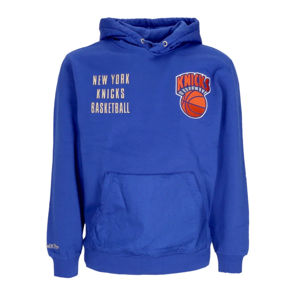 Mitchell & Ness NBA Team Vintage Logo Fleece Hoodie Blue Heren