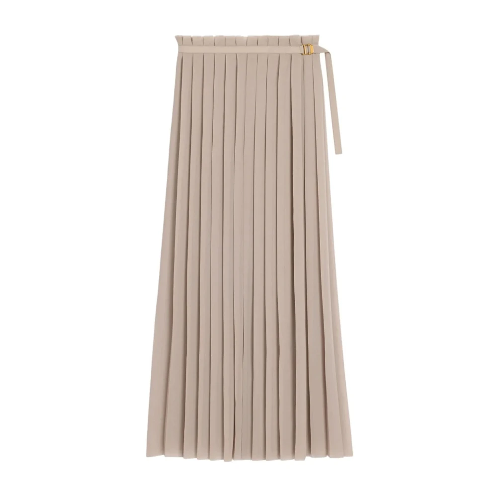 Ami Paris Women's Gray Pleated Skirt - Maxi Skirts - S - Skirts