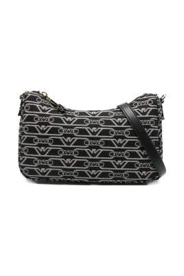 black-logo-pattern-shoulder-bag