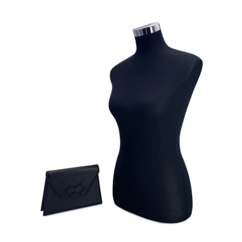 Yves Saint Laurent Vintage Pre-owned Leather clutches Black Dames