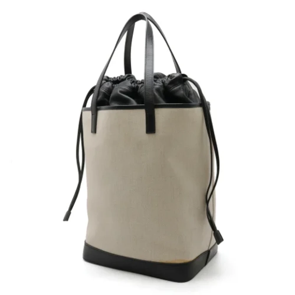 Saint Laurent Vintage Pre-owned Canvas handbags Black Dames