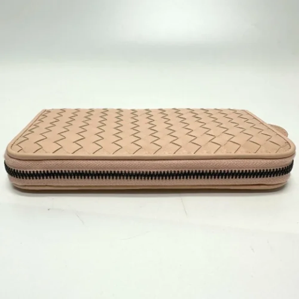 Bottega Veneta Vintage Pre-owned Leather wallets Pink Dames