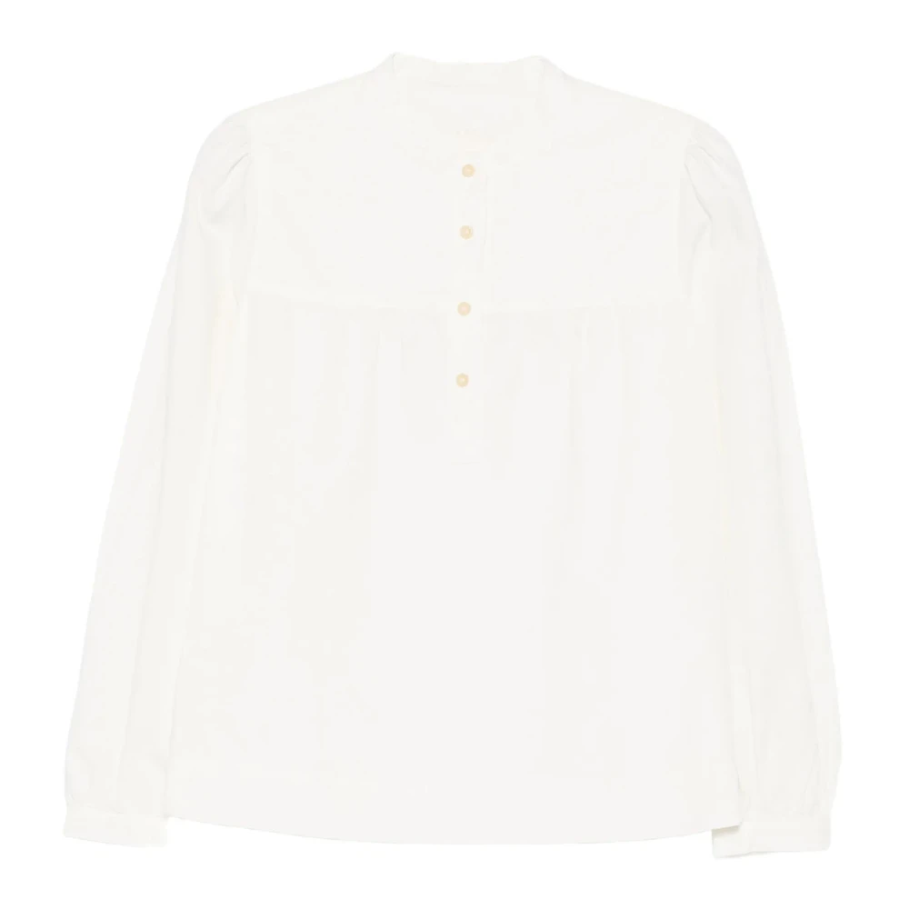 A.p.c. Women's White Babydoll Blouse - Blouses - Xs - Blouses & Shirts