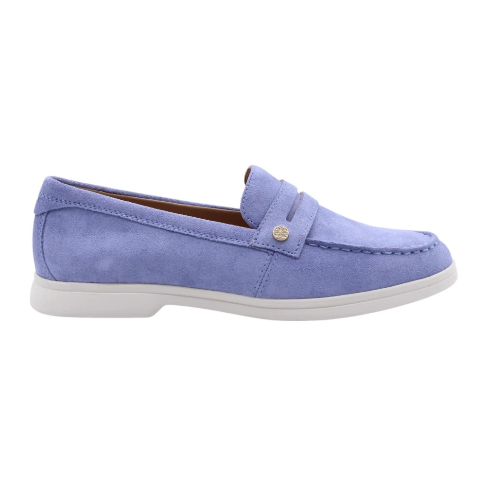 Geox Women's Blue Loafers,, Stylish Moccasin Shoes For Size 8 Uk