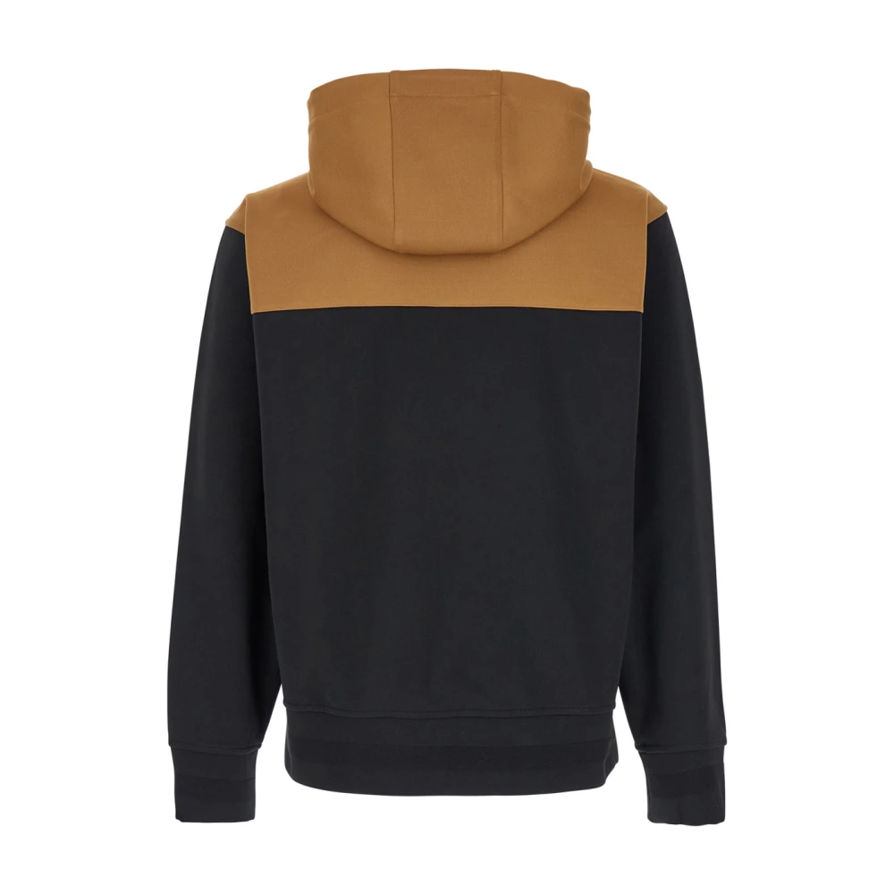 Burberry Zwart Logo Patch Hoodie Tech Stof Black Heren