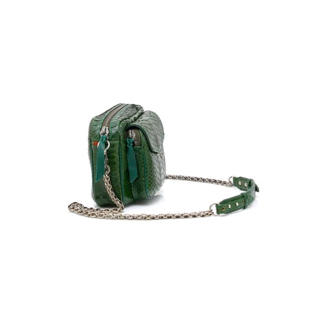 Claris Virot Python Schoudertas Groen Brons Green Dames