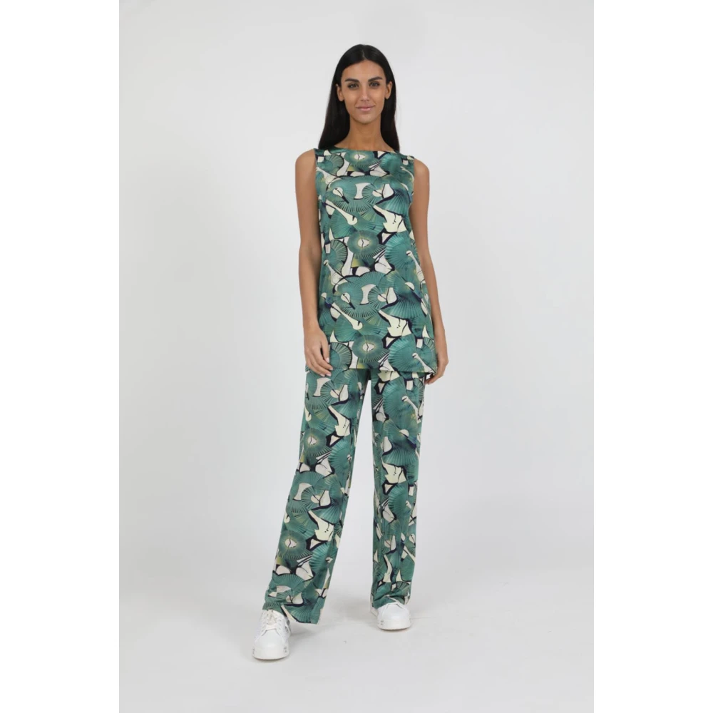 Alpha Studio Stijlvolle Broek Green Dames
