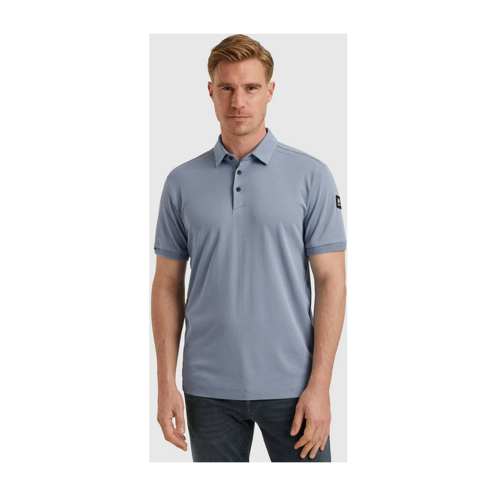 Vanguard Korte Mouw Polo Interloc Stijl Blue Heren