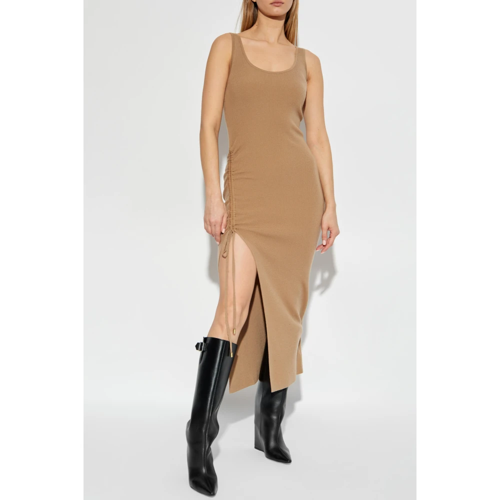 Michael Kors Geribbelde mouwloze jurk Beige Dames