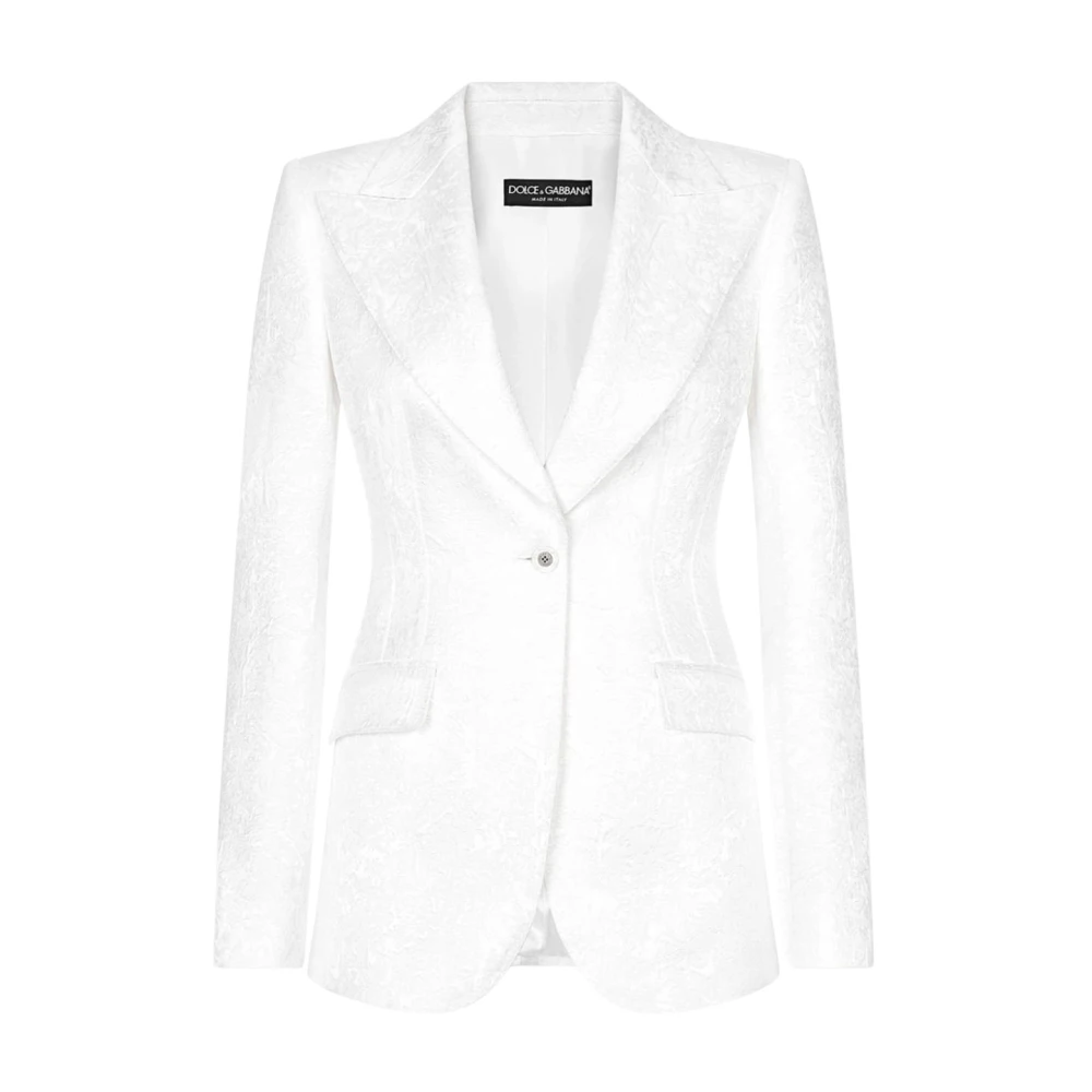 Dolce & Gabbana Stijlvolle Jas voor Mannen White Dames