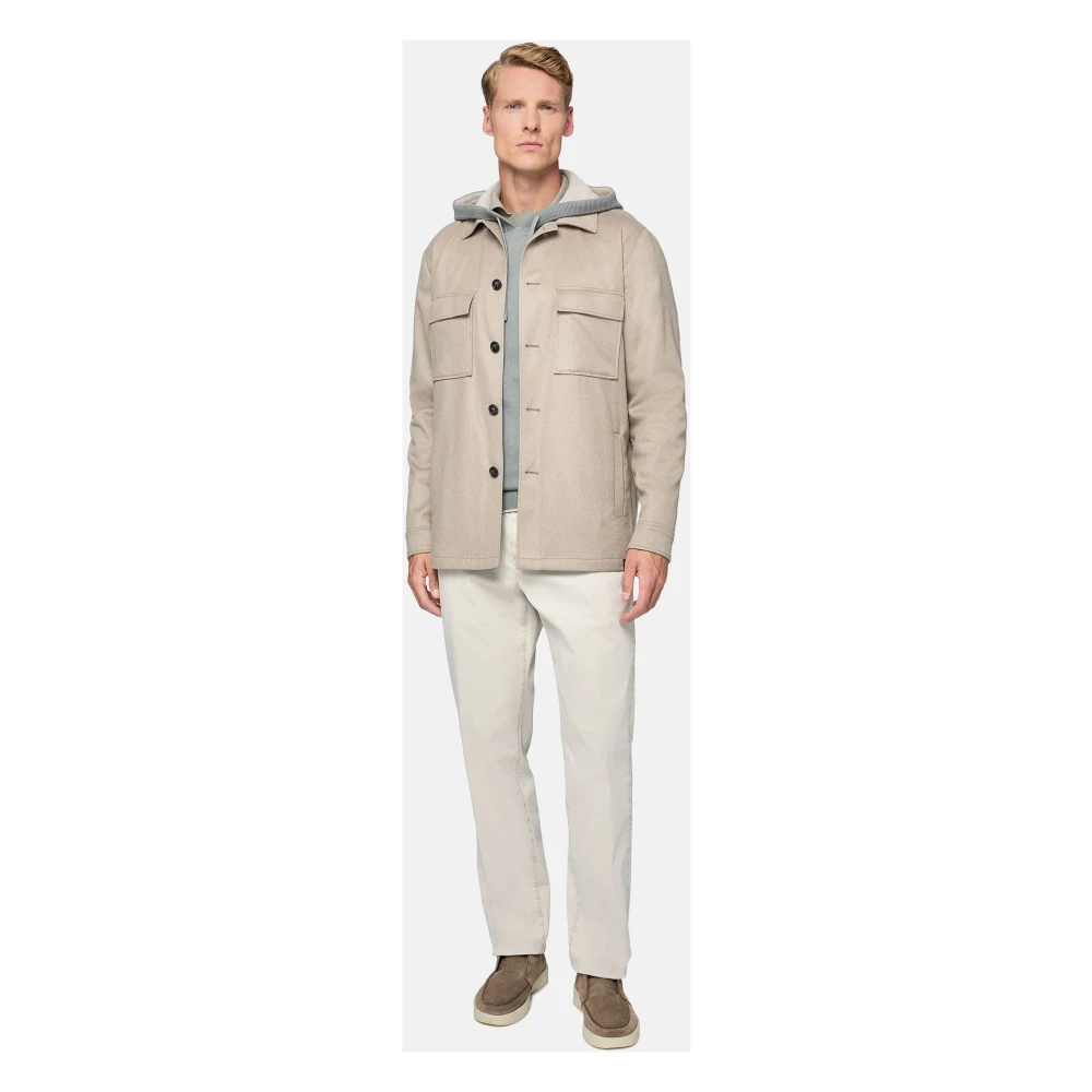 Boggi Milano Link Shirt Jacket Blue Heren
