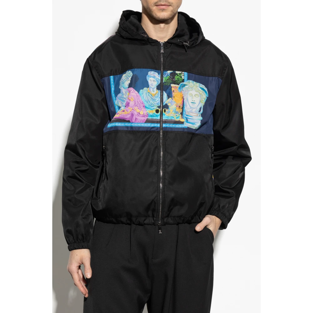 Versace Capuchonjas Black Heren