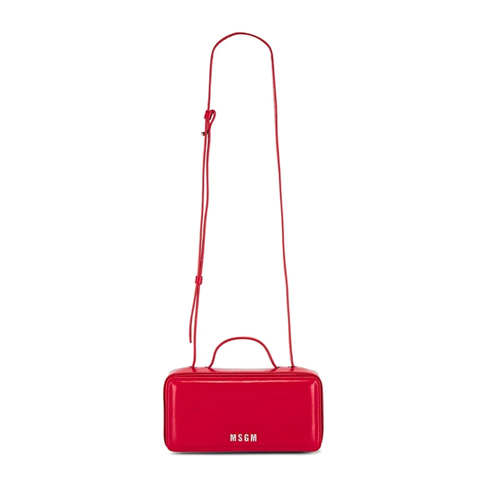 Msgm Women's Red Shoulder Bags, One Size, Borsa