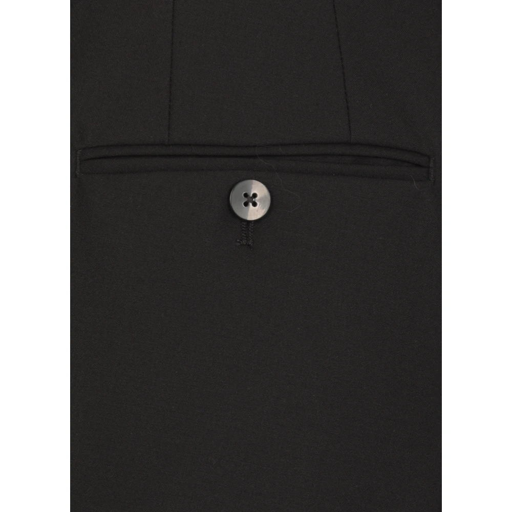 Caruso Zwart Wollen Pak Jas met Broek Black Heren