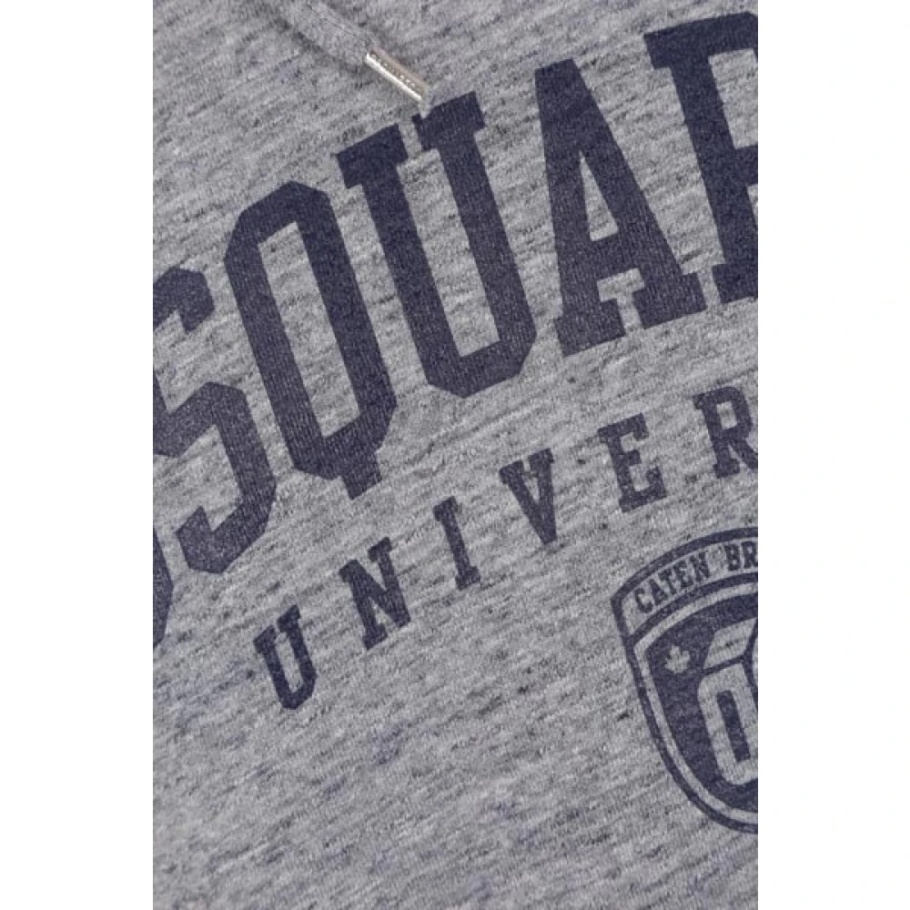 Dsquared2 Grijze University Logo Hoodie Gray Heren