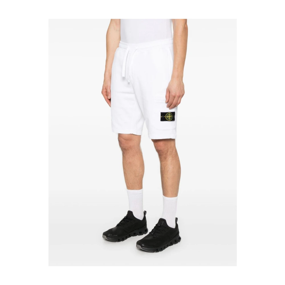 Stone Island Witte Bermuda's voor Mannen White Heren