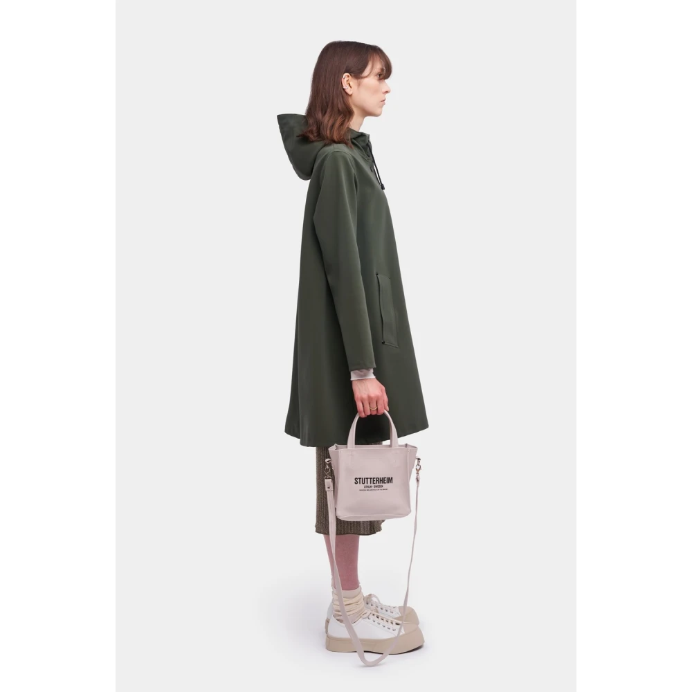 Stutterheim A-lijn Waterdichte Regenjas voor Vrouwen Green Dames