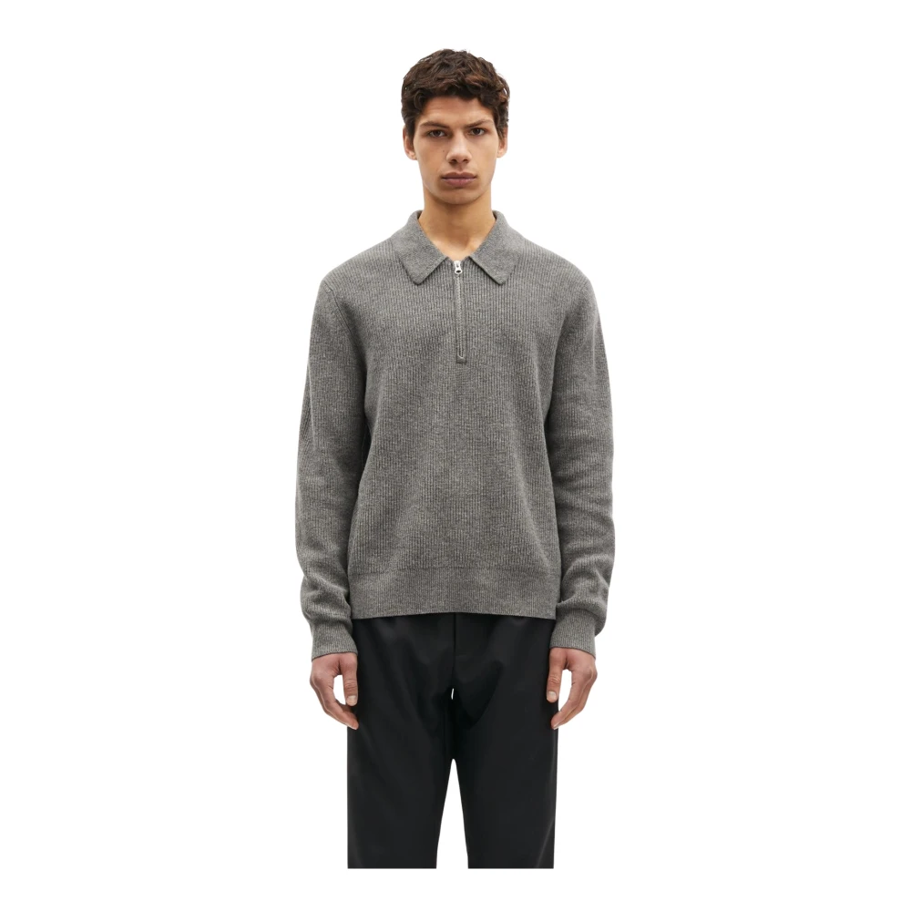 Samsøe HZ Polo Shirt Gray Heren