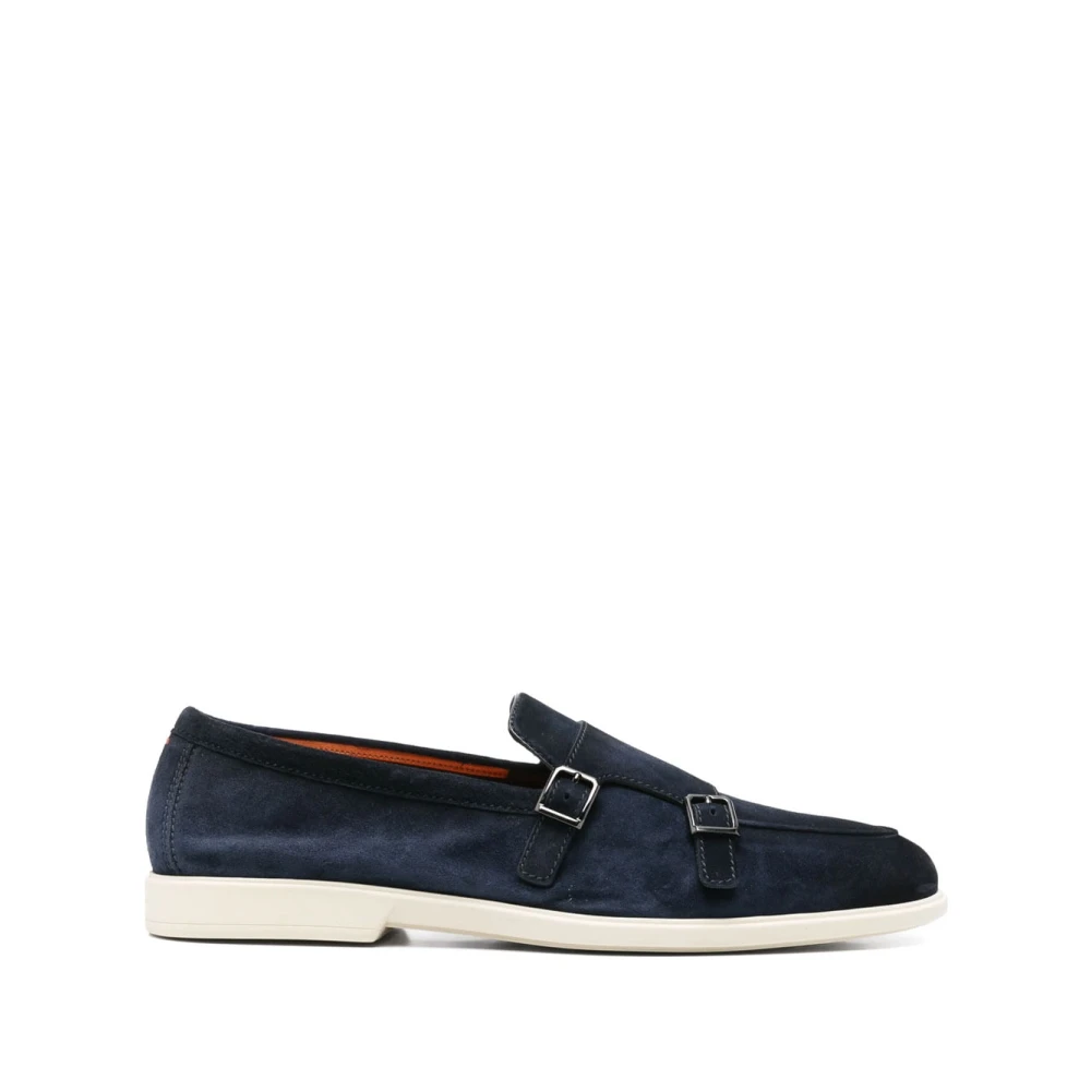 Santoni Men's Blue Loafers, 7 1/2 Uk, Stylish Loafers For