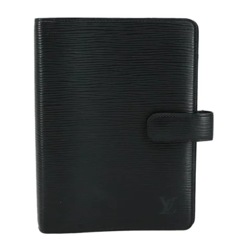 Louis Vuitton Vintage Pre-owned Leather home-office Black Dames