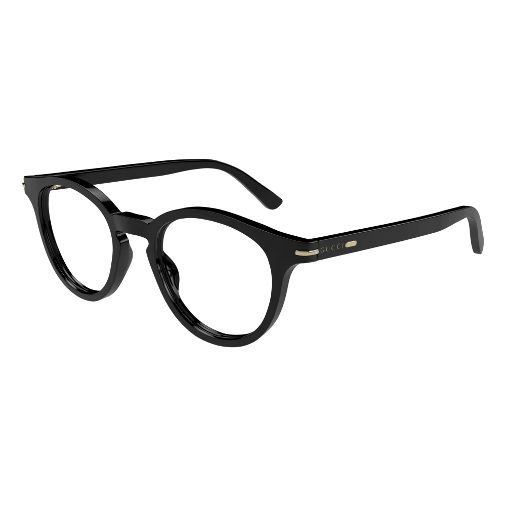 Gucci Men's Black Glasses, 48 Mm, Round Optical Frame